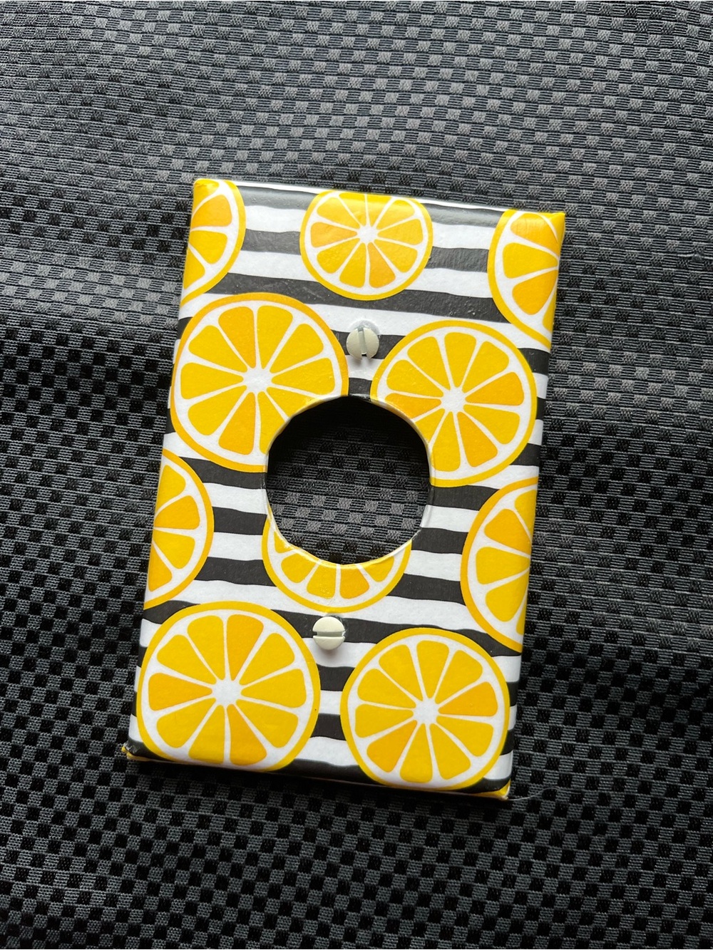 Lemon Slice Print Decorative Single Toggle Switch Plate Cover